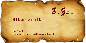 Biber Zsolt névjegykártya